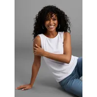 FLASHLIGHTS Tanktop mit U-Boot Ausschnitt weiß 52/54