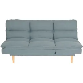 Mendler Schlafsofa HWC-M79, Gästebett Schlafcouch Couch Sofa, Schlaffunktion Liegefläche 180x110cm ~ Stoff/Textil blau-grau
