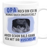 Tasse mit Ultraschallbild zum Schwangerschaft verkünden Du wirst Opa Überraschung Großvater personalisierte Fototasse mit eigenem Ultraschall Foto Geschenk