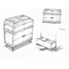 Tikamoon Kommode aus massivem Teakholz