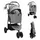 vidaXL Faltbarer Haustierwagen 78 x 54 x 101 cm Grau
