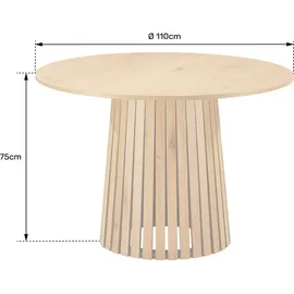 Happy Garden Runder Esstisch 110cm aus dunklem Holz Liv