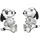 Thomas Sabo Ohrstecker Peanuts schwarz/silber 925 Zirkonia