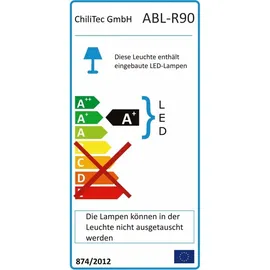 ChiliTec LED-Aufbauleuchte ABL-R90 warmweiß 3W 270lm 12V= DC superflach EEK F [A-G]