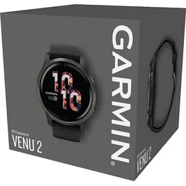 Garmin Venu 2 45 mm Silikonarmband schwarz/schiefer