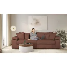 OTTO home Big-Sofa OTTO HOME "Soft&Cosy XL, B: 246 cm - OTTO. Verlässliche Qualität.", braun (terracota), B:246cm T:123cm, 100% Polyester, Sofas, Big-Sofa, Mega-Sofa, Cord oder Chenille-Struktur, mit Federkern & 4 Zierkissen