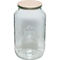 Weck Rundrandglas 3l mit Holz- deckel