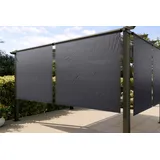 OUTFLEXX 2er Vorhangset, anthrazit, Polyester, 170 x 150 cm, witterungs- & UV-beständig, passend für Pergola 3x4 m/4x4 m