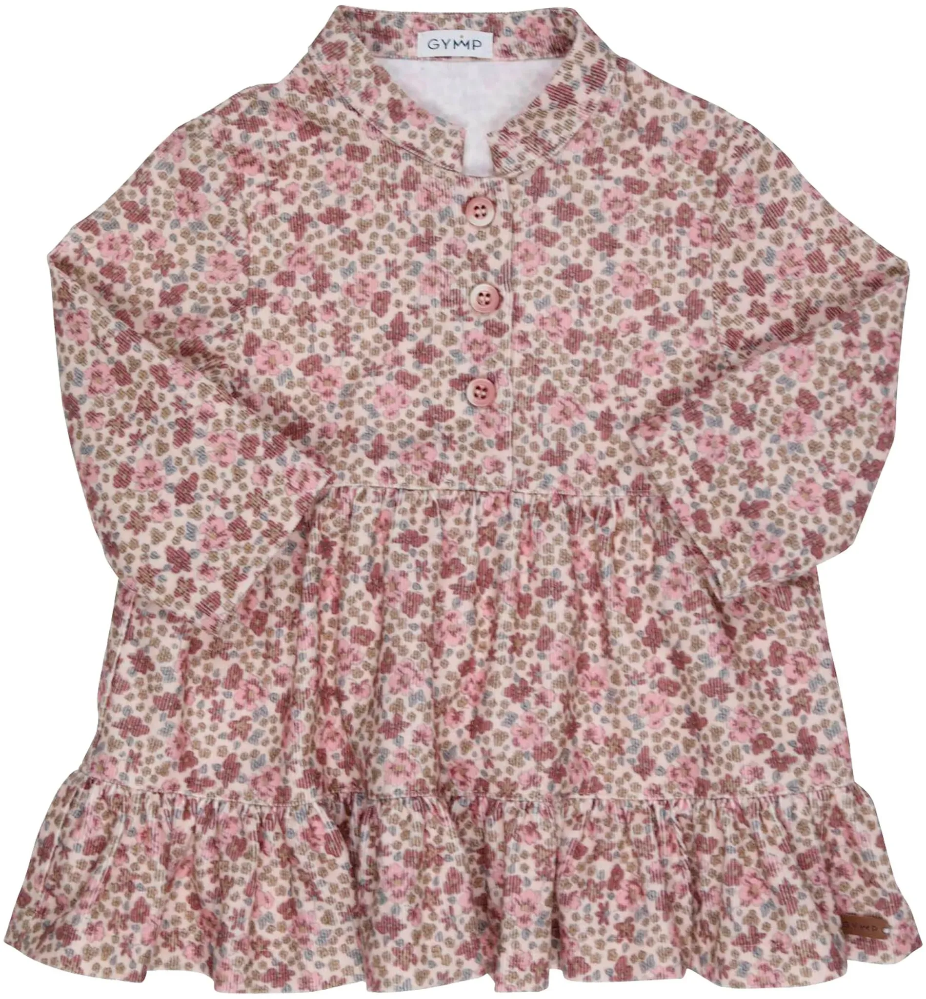 Gymp Cordkleid langarm Blumen, mehrfarbig, 92