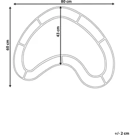 Beliani Wandspiegel BOUVRON 80 x 60 cm Bunt