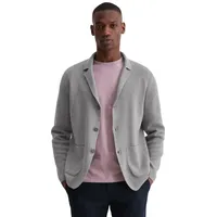 Marc O'Polo Regular Fit Strickjacke aus reiner Bio-Baumwolle, Dunkelgrau,