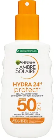 Garnier Ambre Solaire Hydra Protect Sonnenmilch Spray Vitamin E SPF50 150ml