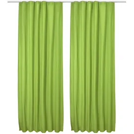 Beautissu Amelie Luna Kräuselband 140 x 245 cm grün 2 St.