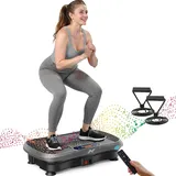 AXV Vibrationsplatte Testsieger, Rüttelplatte Sport für Zuhause,Vibration Plate mit 120 Stufen und 5 Modi, 150 kg Belastbar, mit Bluetooth, für Ganzkörpertraining, Abnehmen, Fettverbrennung