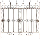 deluke Gartenzaun LINUS Antik 124 x 116 cm Antik-Braun
