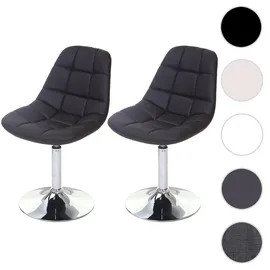 MCW Esszimmerstuhl A60 Kunstleder braun 2er Set