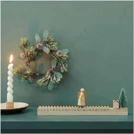 Rico Design Schiebe-Adventskalender Engel Holz 35x2,5x10,5cm