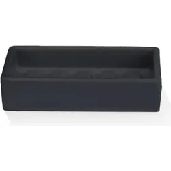 Porzellan Seifenschale quadratisch schwarz