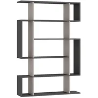 Decortie Mito Bücherregal 108,5 x 25,5 x 161 cm Anthrazit/Grau