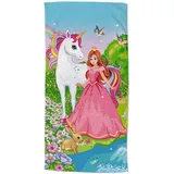 Good Morning Strandtuch Fairytale Einhorn und Prinzessin 75x150 cm