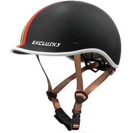 Exclusky Fahrradhelm Kinder Jungen, Fahrradhelm Mädchen Kinderhelm Skaterhelm BMX Helm Retro Helm (50-55CM)