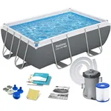 BESTWAY Frame Pool Gartenpool mit Filterpumpe Dosierer 56629 282x196x84cm