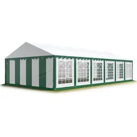TOOLPORT Partyzelt 6 x 12 m grün/weiß (6052)