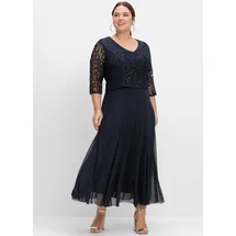 sheego Etuikleid Abendkleid Blau 58