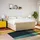 vidaXL Boxspringbett mit Matratze Creme 180x200 cm Stoff - Creme