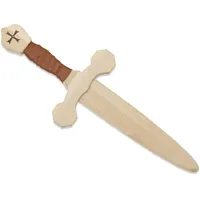 Bestsaller 1014 Templer-Dolch, Birke, mit brauner Kunstlederwickelung., 40cm (1
