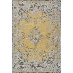 Teppich TOM TAILOR HOME "Funky Orient Kirman" Gr. 3, gold (goldfarben), B:115cm H:5mm L:180cm, Baumwolle, Kunstfaser, Teppiche, Kurzflor, Orient-Optik, Vintage Design