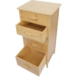 Mendler Bambus HWC-M24 Beistellschrank 100 x 50 x 40 cm Braun Bambus