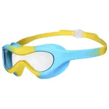 Arena Spider Kids Mask BLAU|GELB|hellblau Junior Schwimmmaske - Clear / Yellow - One Size