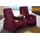 exxpo - sofa fashion "Tivoli, Kinosofa, bequem", rot (bordeaux), B:207cm H:109cm T:97cm, NaturLeder;Luxus-Microfaser, »Aqua Clean« (50% Polyester, 35% Polyacryl, 15% Polyamid);Softlux-Kunstleder, Sofas, mit Relaxfunktion, integrierter Tischablage und