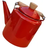 Happyyami Emaille-wasserkocher Retro-emaille-teekessel Emaillierte-teekanne Für Herd Heißteekanne Für Losen Tee