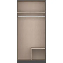 Rauch Drehtürenschrank RAUCH "StyleUp", grau (graumetallic), B:91cm H:197cm T:54cm, Holzwerkstoff, Schränke, Drehtürenschrank, Typ Monochrome mit eleganten, langen Griffstangen in Schrankfarbe