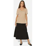 Madeleine Trendiges Kurzarmshirt V-Ausschnitt", in natur multicolor), | Gr.: 38,