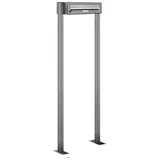AL Briefkastensysteme 1 Fach Premium Edelstahl Stand Briefkasten Anlage für Post A4 modern, robust, wetterfest, Artikelnummer: 132V1S1