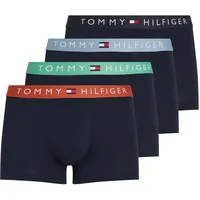 Trunk "5P TRUNK WB", Herren, Gr. M (50), olv, frt grn, brk blu, cpr sn, ds sky, Jersey, Obermaterial: 95% Baumwolle, 5% Elasthan, TOMMY HILFIGER UNDERWEAR, kontrastfarbene Details, körpernah, Unterhosen, mit Logobund