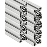 SCHMIDT systemprofile 8 Stück 2000mm Aluminium Profil 40x40mm Nut 8 Strebenprofil eloxiert 4040 Aluprofil Konstruktionsprofil 2m