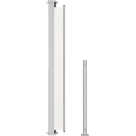 vidaXL Seitenmarkise Ausziehbar 200 x 500 cm Creme Polyester