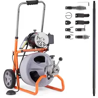 Vevor Rohrreinigungsmaschine 100 Fuß x 3/8 Zoll, automatische Rohrreinigungsspirale
