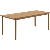Muuto Linear Gartentisch 220 x 90 x 75 cm burnt orange
