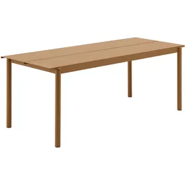 Muuto Linear Gartentisch 220 x 90 x 75 cm burnt orange