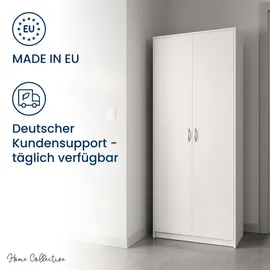 home collective Mehrzweckschrank 74 x 35 x 180 cm Weiß