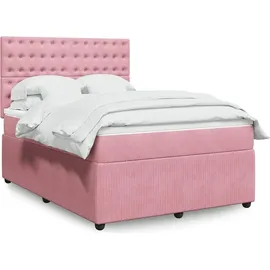 vidaXL Boxspringbett 140 x 200 cm Rosa