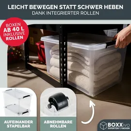 boxxivo Aufbewahrungsbox 39 x 26 x 58 cm 1-tlg. Transparent