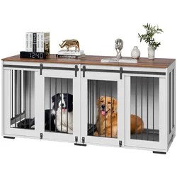 VEVOR Hundekäfig Möbel Beistelltisch Hundebox Hundehaus 1800x600x861mm 90kg