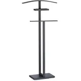 Relaxdays Stummer Diener, Herrendiener, Kleiderbutler, mit Kleiderbügel und Hosenstange, HxBxT 112x52,5x20 cm, schwarz