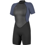 O'Neill Wetsuits Damen Reactor II 2mm Back Zip Spring Wetsuit Neoprenanzug, Black/Mist, 4